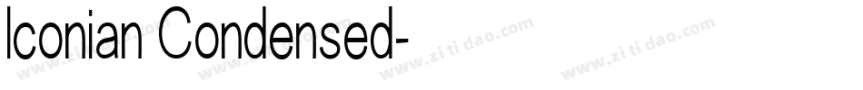 Iconian Condensed字体转换